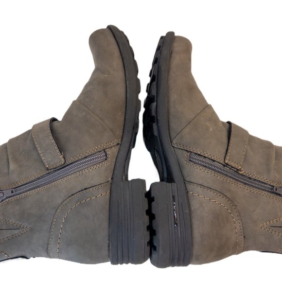 Earth Womens Size 8.5 Boot Paloma Taupe Ankle Bootie Faux Leather Buckle Shoe - Picture 9 of 9